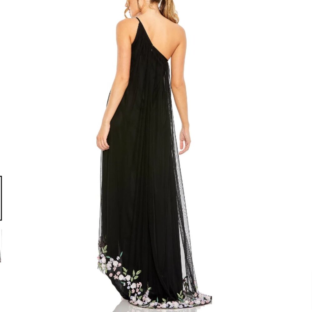 Mac Duggal 9236 One Shoulder Trapeze Embellished High Low Gown Size 10 MSRP $698 - Picture 2 of 13